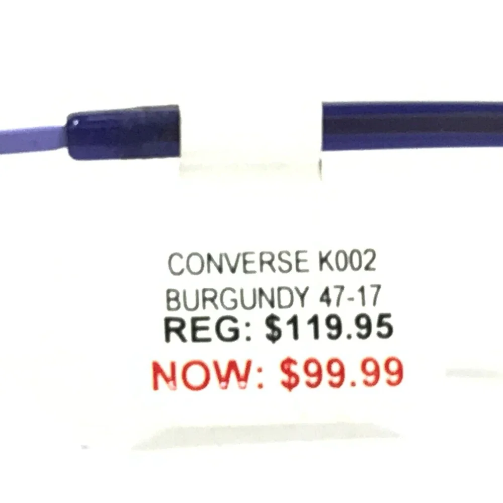 Converse Kids Eyeglasses Frames K002 BURGUNDY Purple Red Rectangular 47-17-130